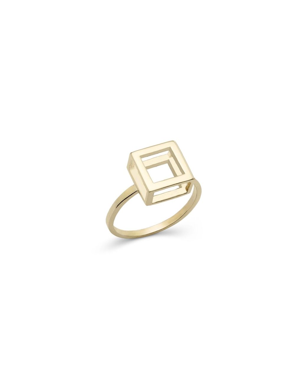 Sheida Farrokhi Metallic Square Ring