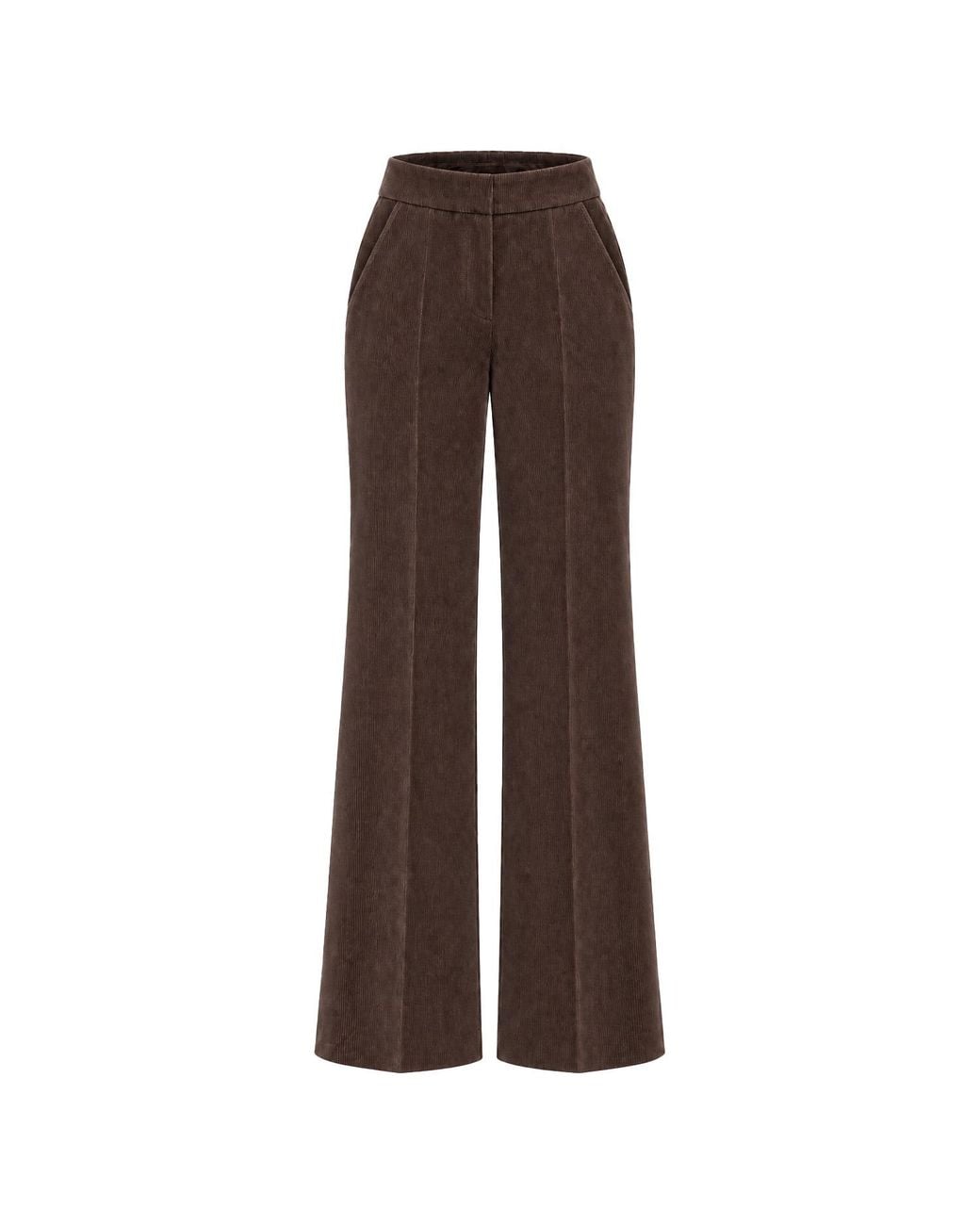 Malo Brown Corduroy Flared Trousers