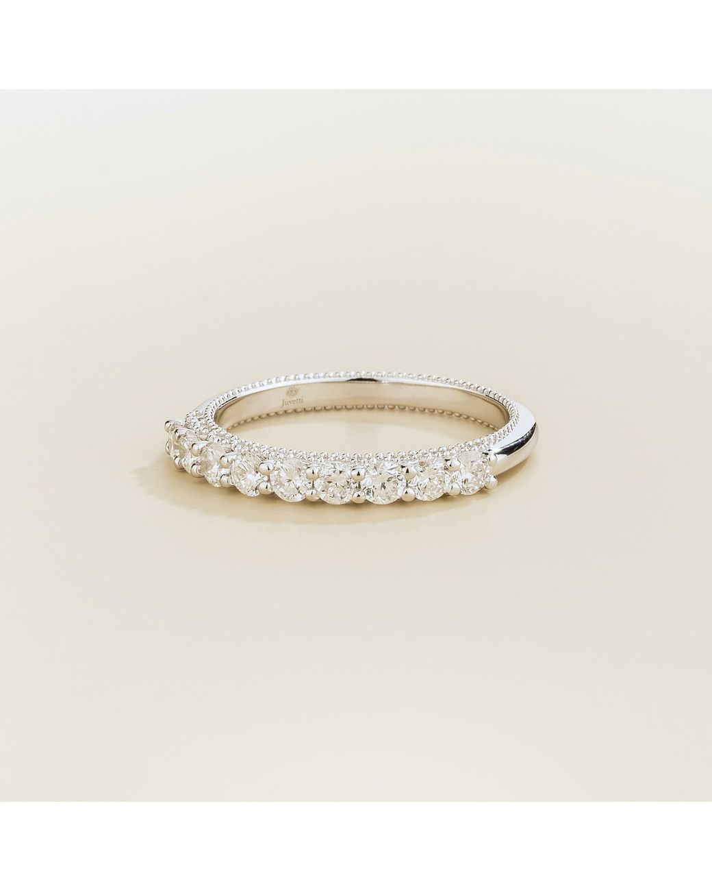 Juvetti White Tempo Ring Set With Diamonds