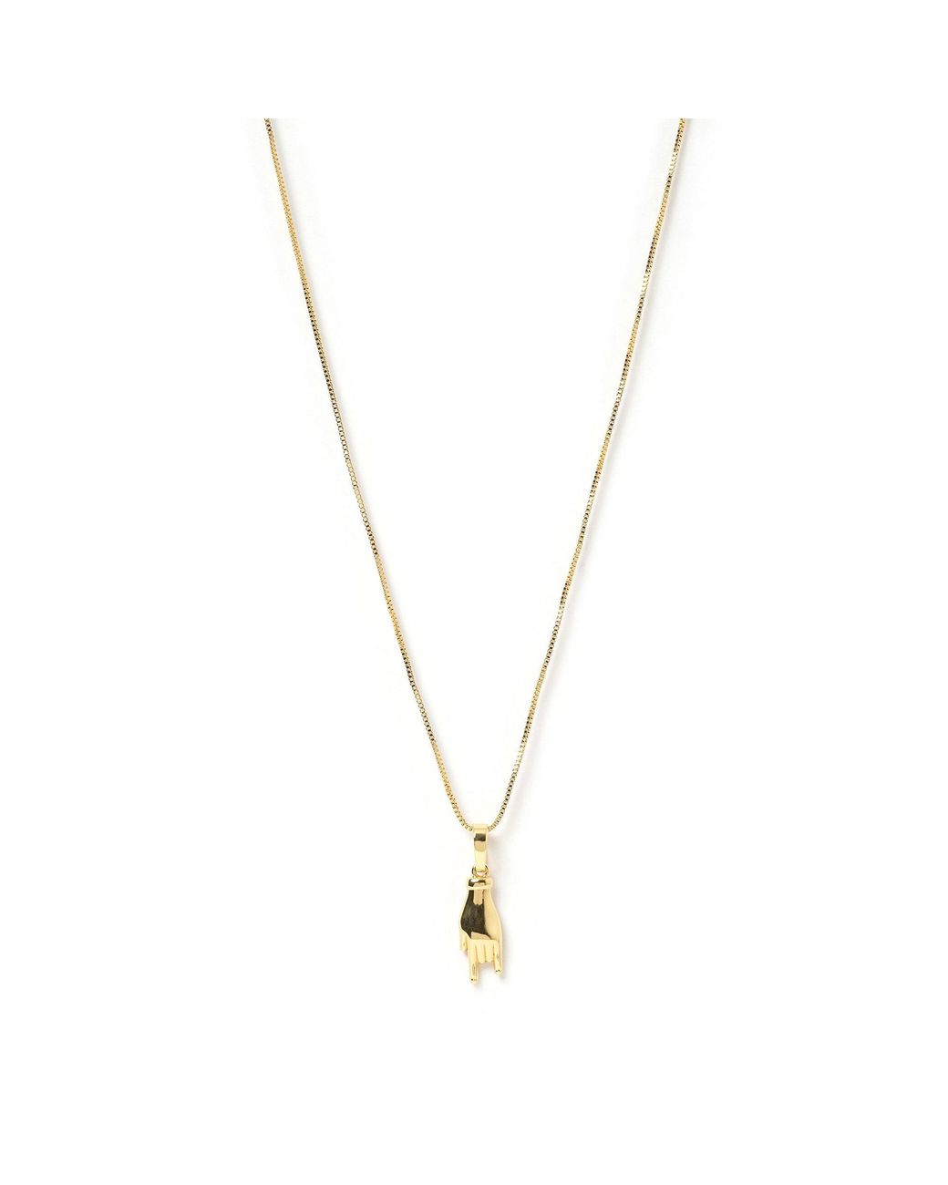 ARMS OF EVE Metallic Mano Charm Necklace