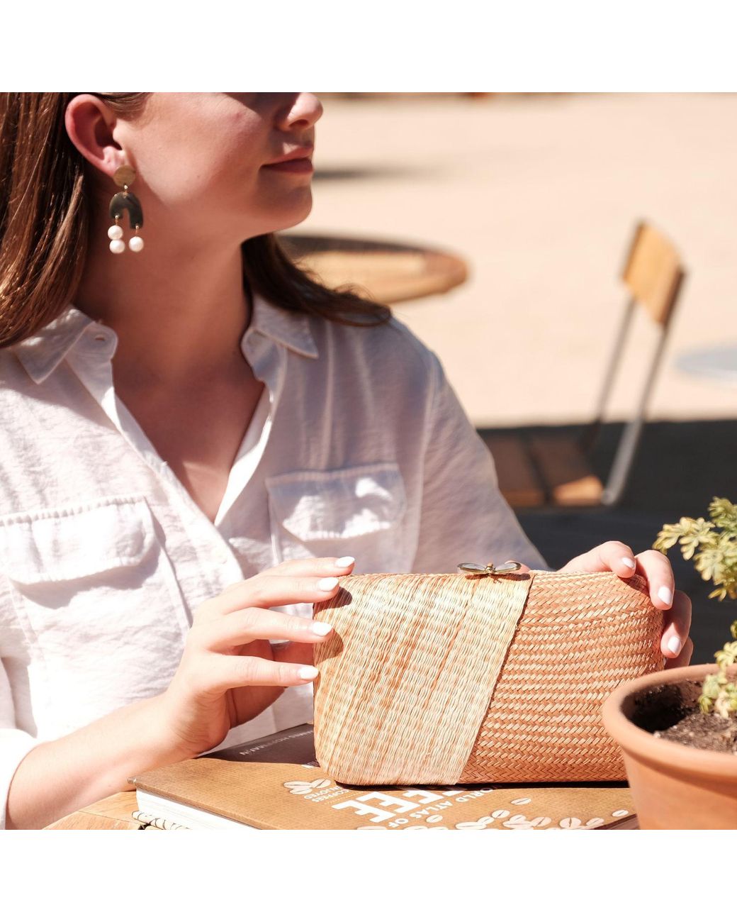 LIKHÂ Pink Coral Kimono Clutch Purse