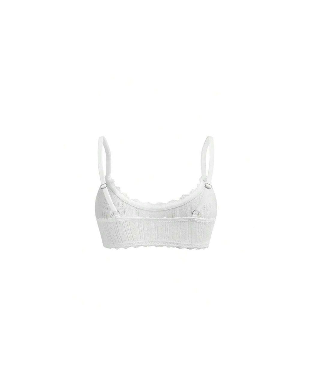 ADIBA White Pureline Cotton Bra