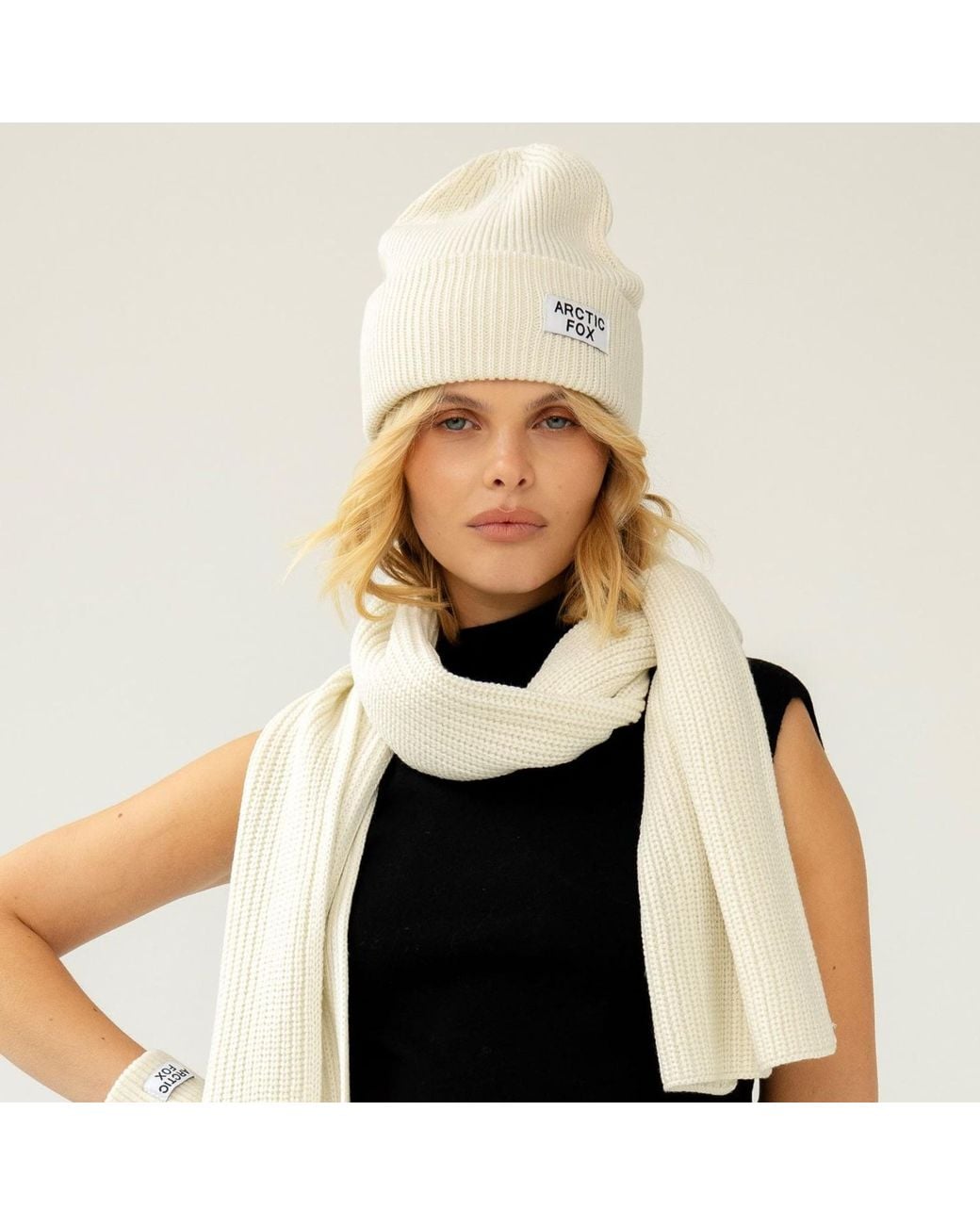 Arctic Fox & Co. White Recycled Bottle Beanie