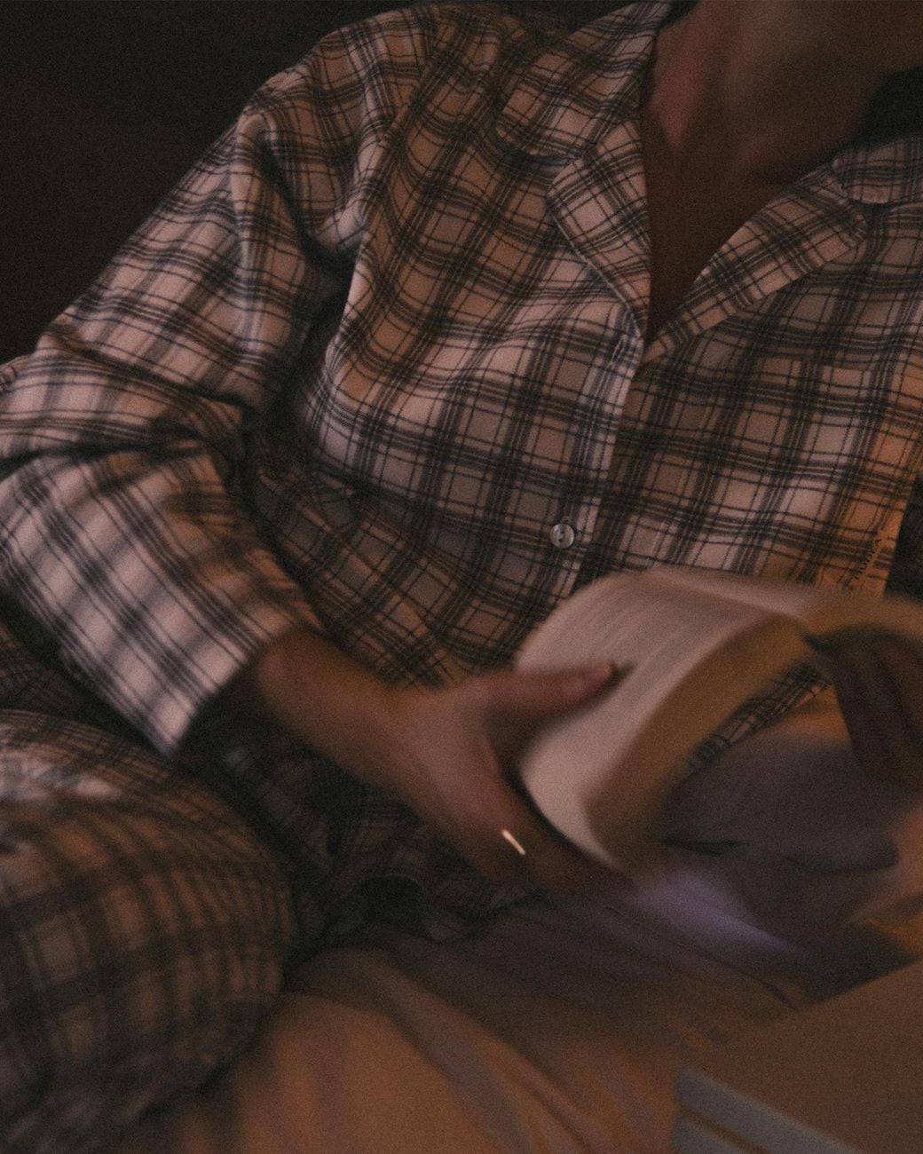 Nudea White Neutrals The Classic Flannel Pj Set