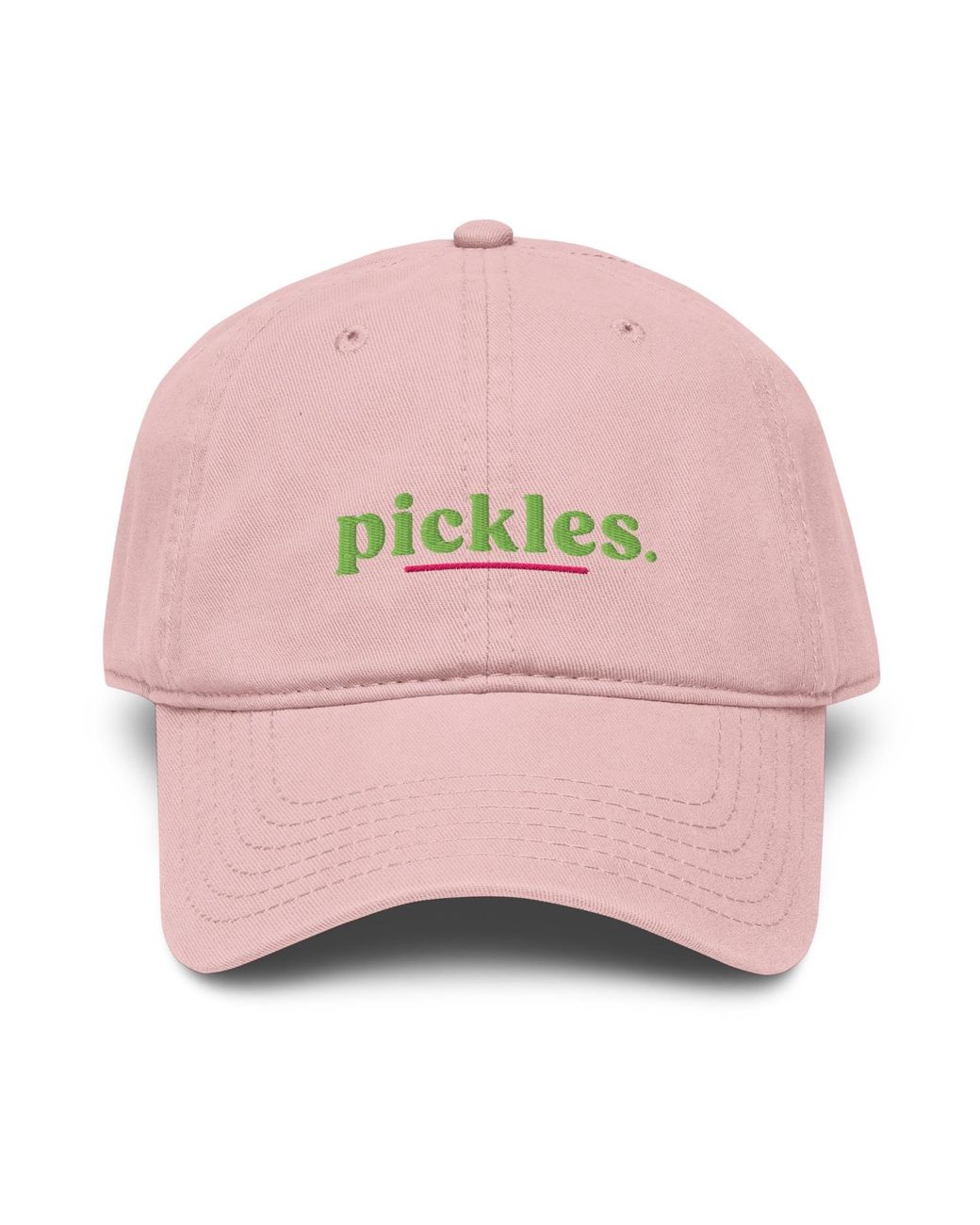 Anchor and Crew Pink Rose Pickles Slogan Cotton Embroidered Cap