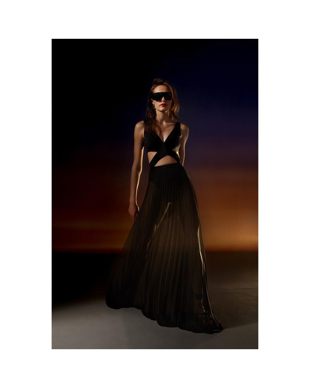 AGGI by HALEWSKI Black Margo Night Fall Skirt