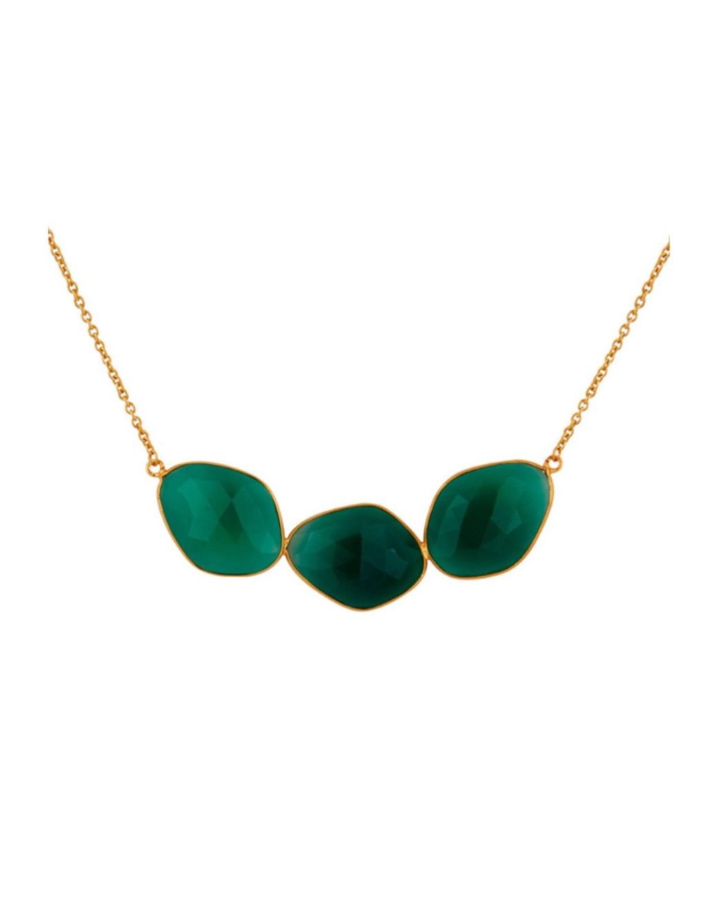 Heritagemoda Green Onyx Statement Necklace