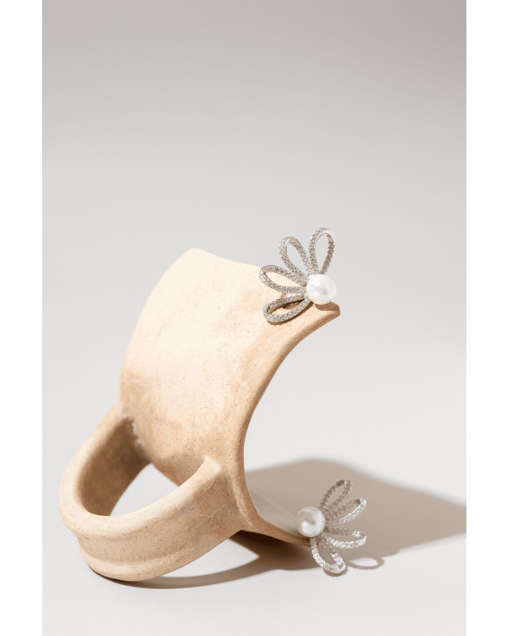 Zynnia Collective Metallic Half Bloom Earrings
