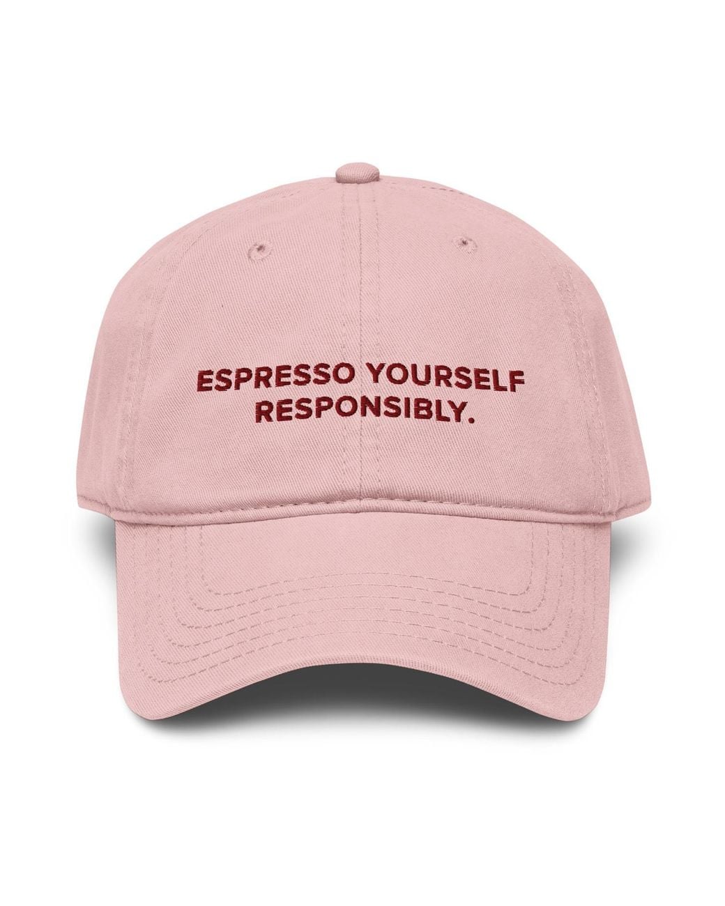 Anchor and Crew Pink Rose Gustatory Espresso Yourself Responsibly. Cotton Embroidered Cap for men