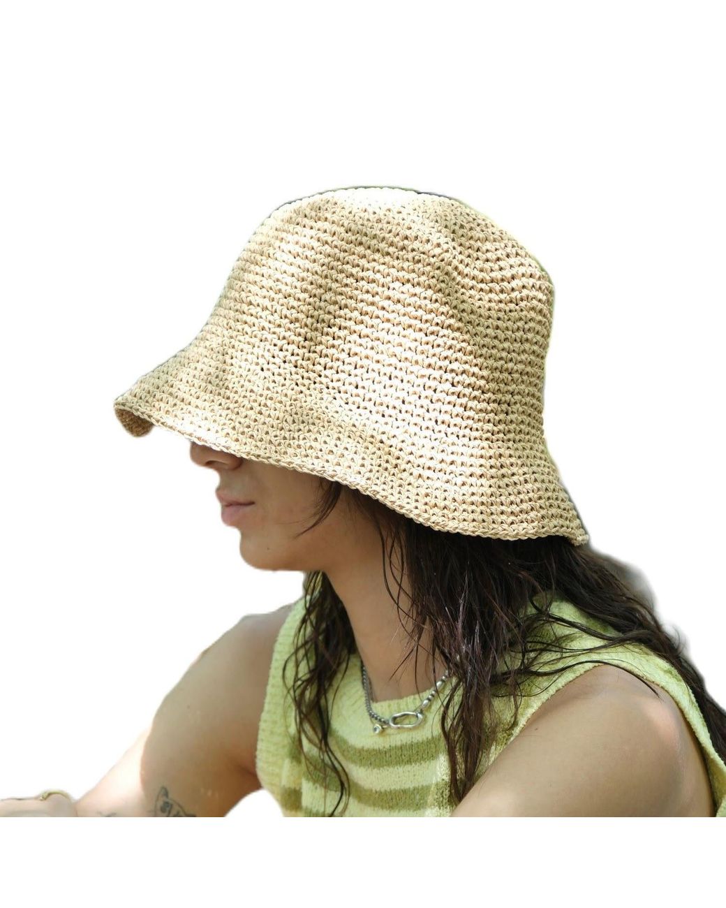 Springmoonatelier Natural Neutrals Raffia Hat