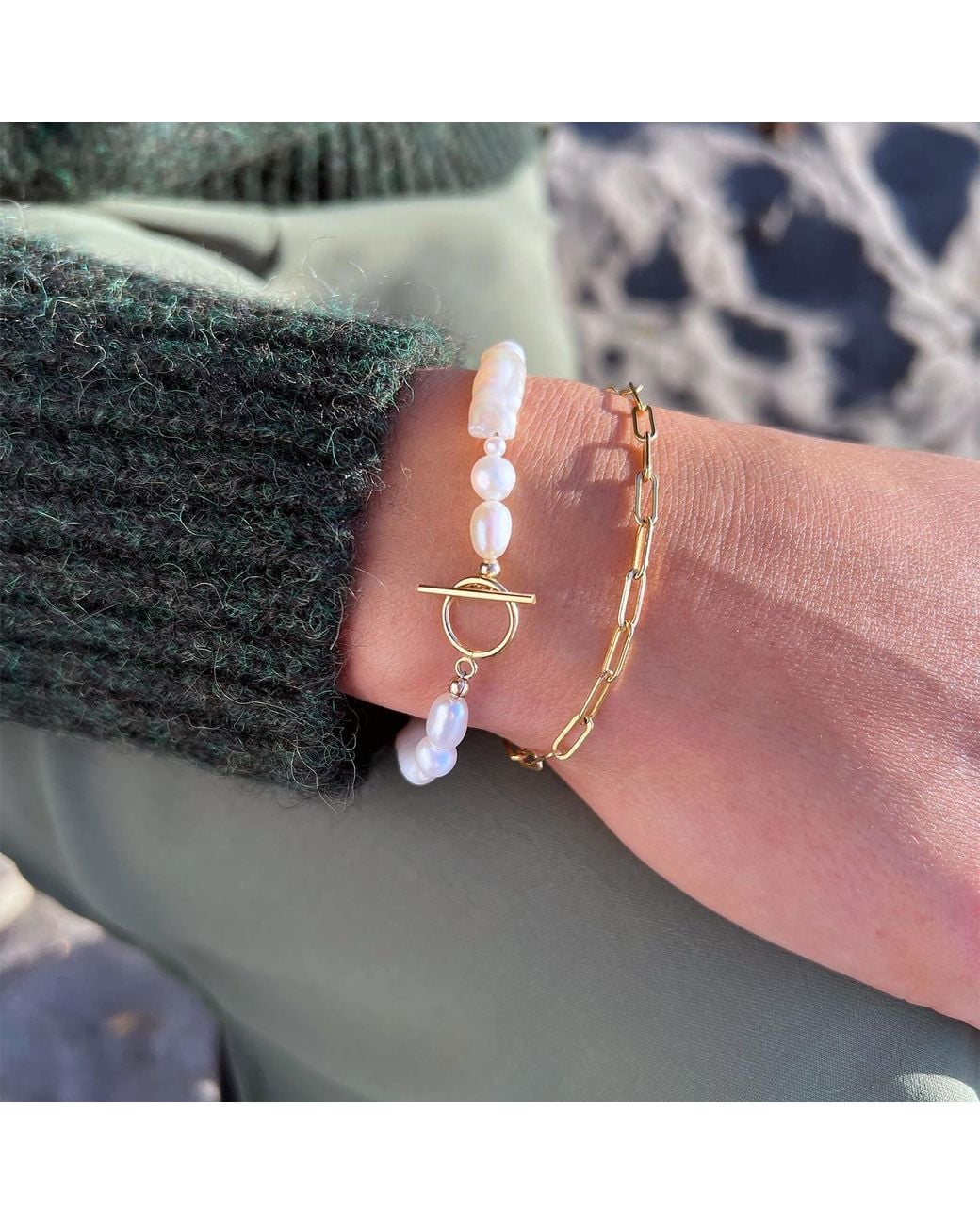 Astor & Orion Metallic Freshwater Keishi Pearl Bracelet Clasp