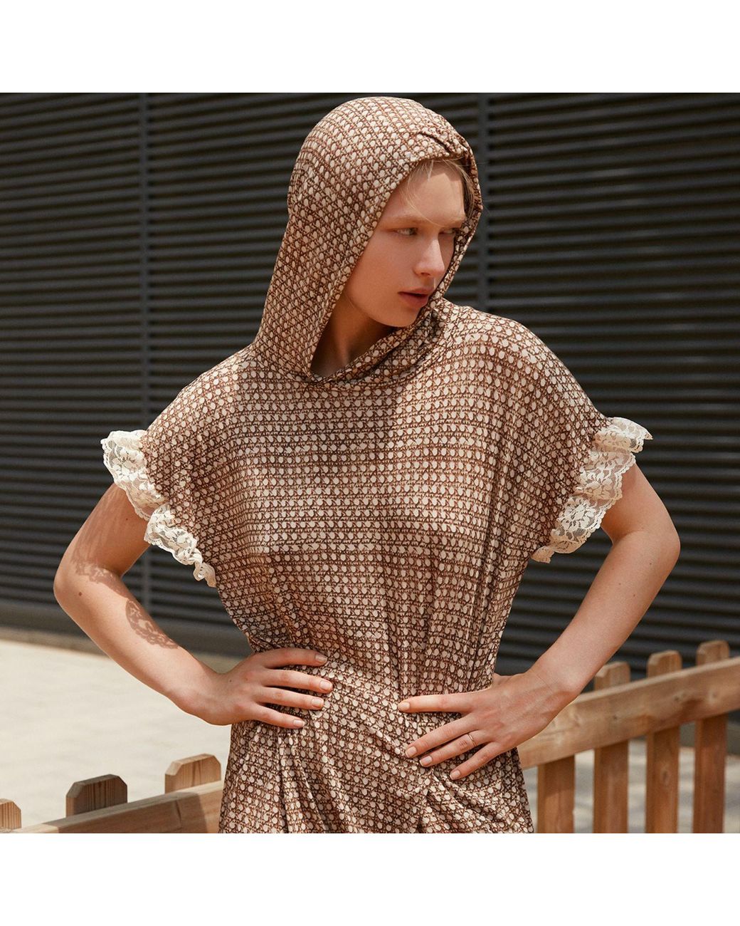 Miro Misljen Brown The Éclipse Dress
