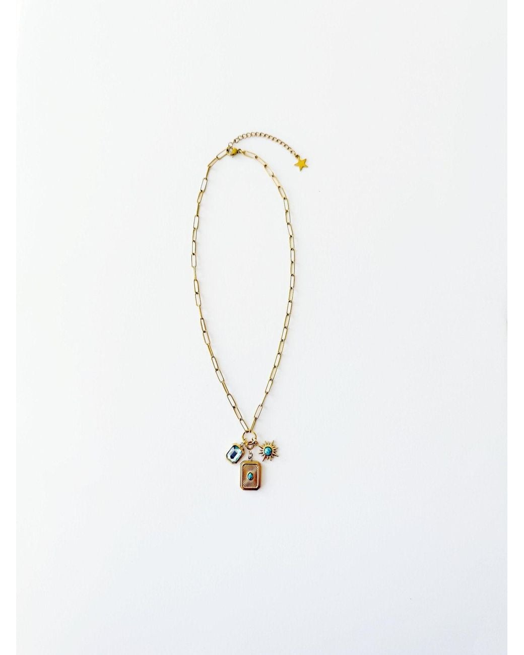 Vicky&Nico Metallic Azure Charm Necklace