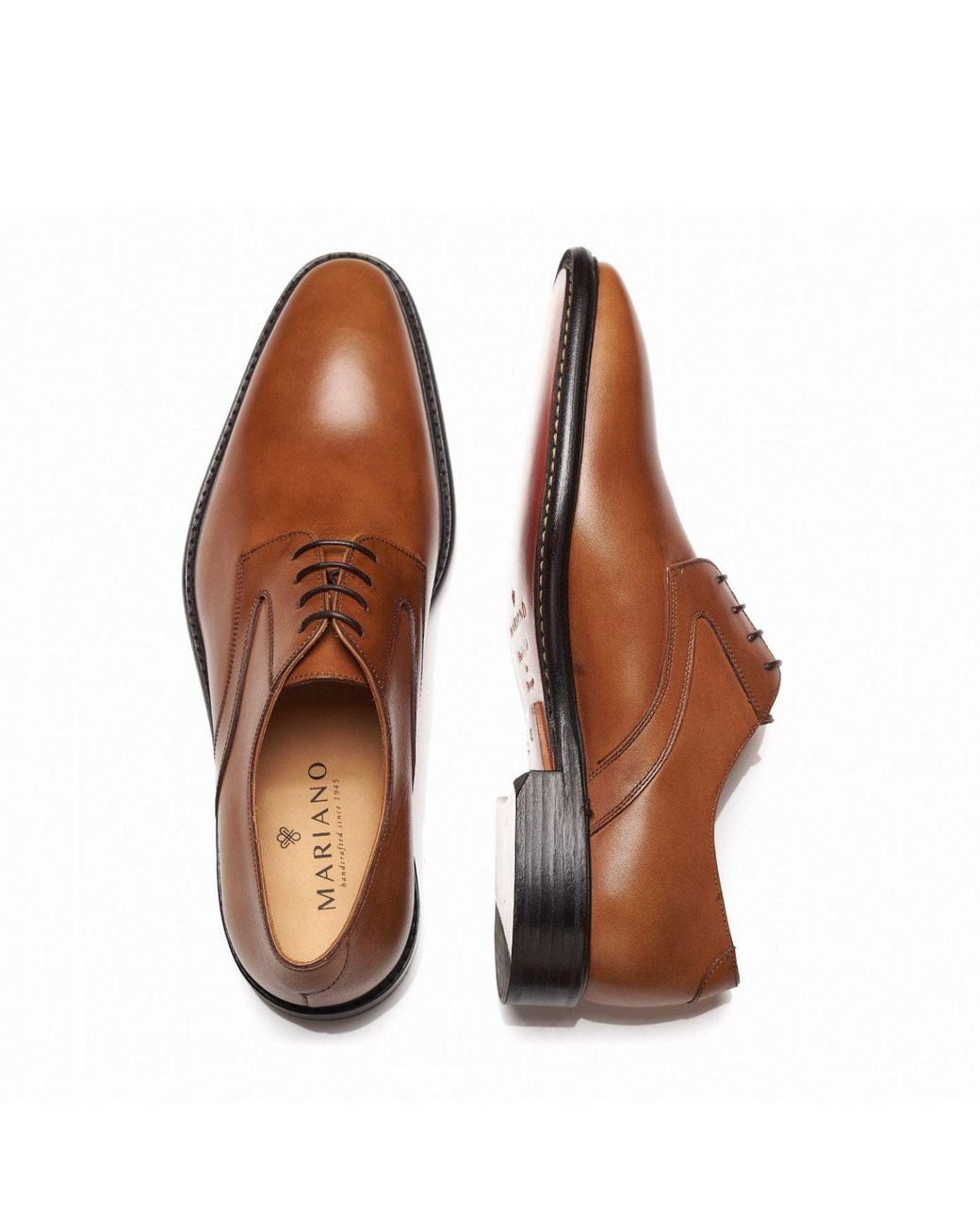 Mariano Shoes Brown Lever Oxford Cognac for men