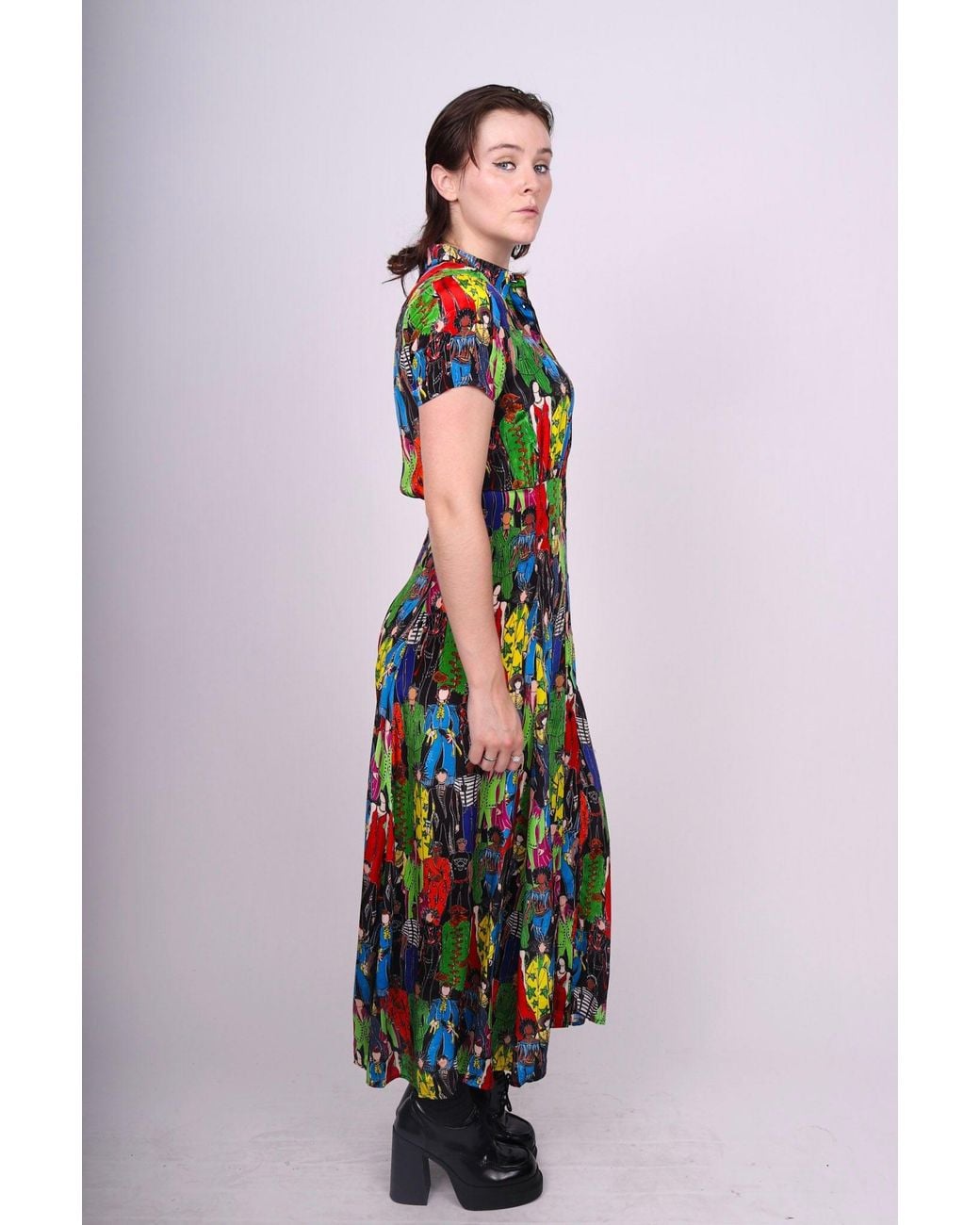 Any Old Iron Green Heroes Collared Dress