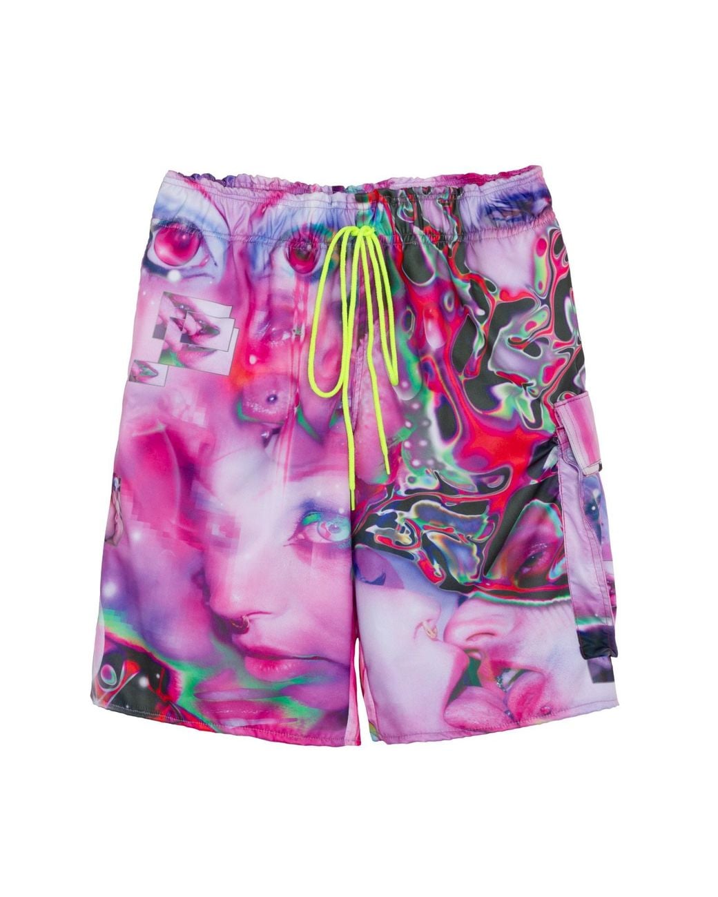 Paloma Lira Purple Three Way Punk Kiss Long Shorts for men
