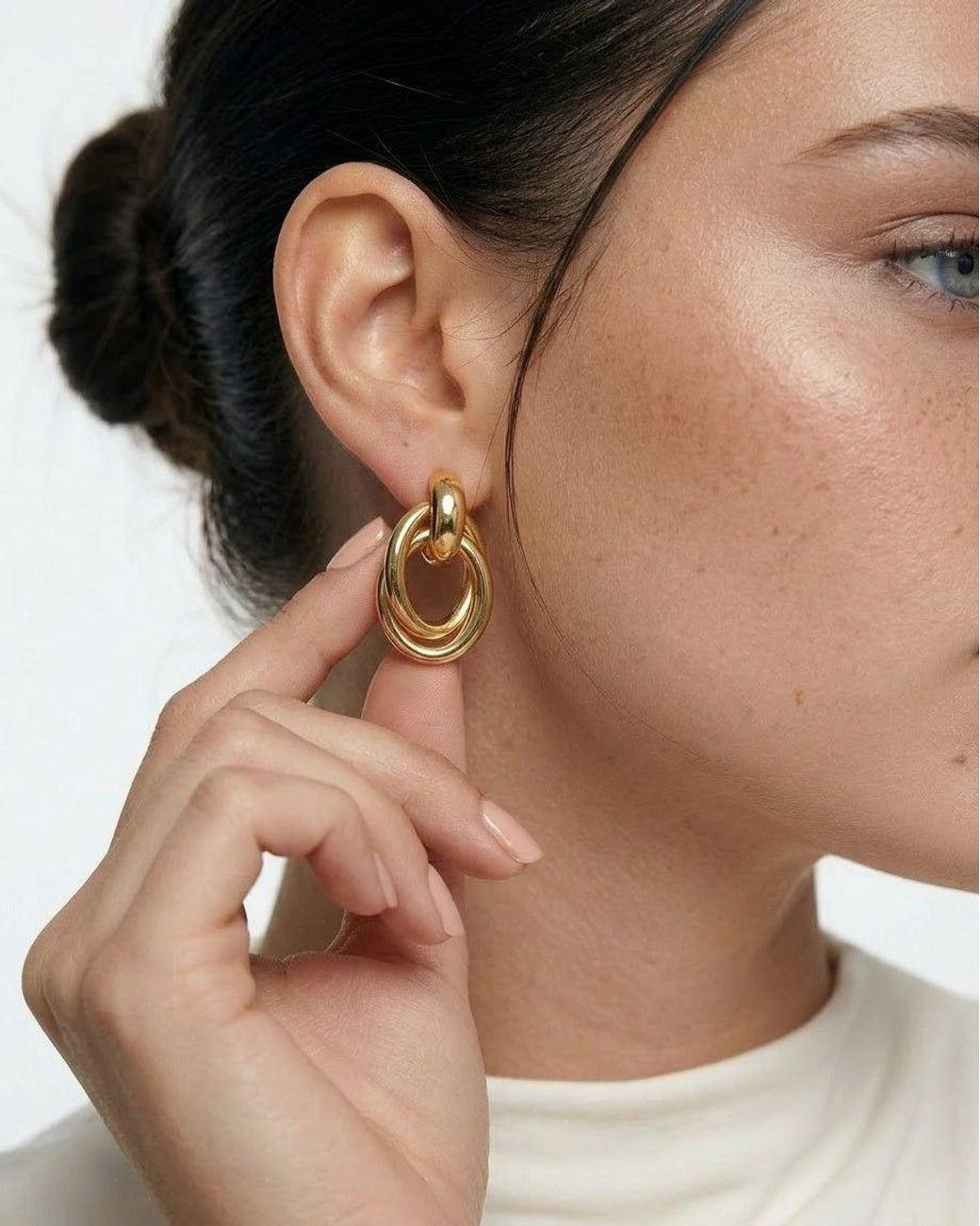 Elk & Bloom Metallic Chubby 14K Molten Drop Studs