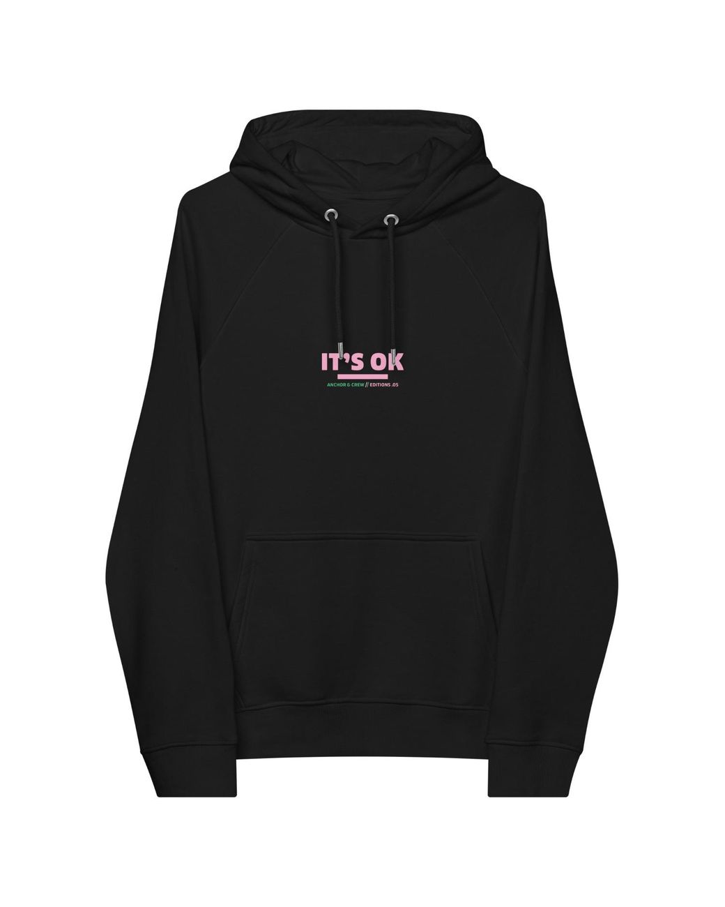 Anchor and Crew Black Five It's Ok Editions Organic Cotton Hoodie for men