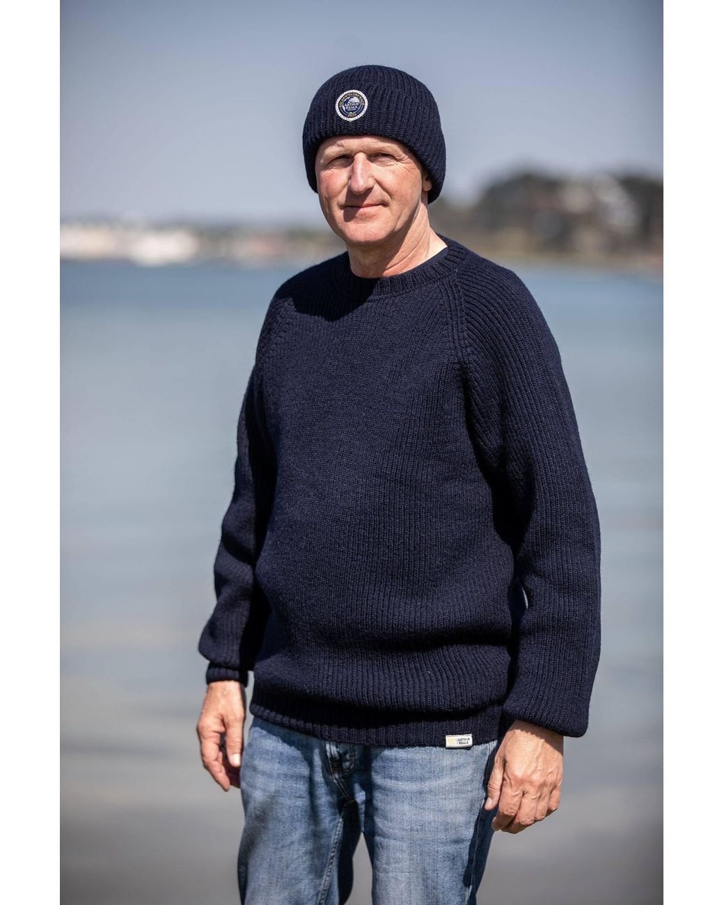 Arthur Beale Blue Golden Globe Race Fisherman Jumper for men