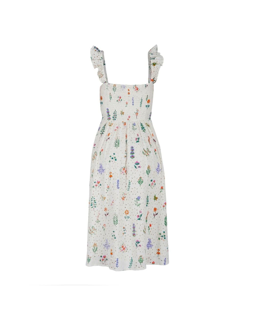 Em & Shi White Summer Herbs Picnic Dress