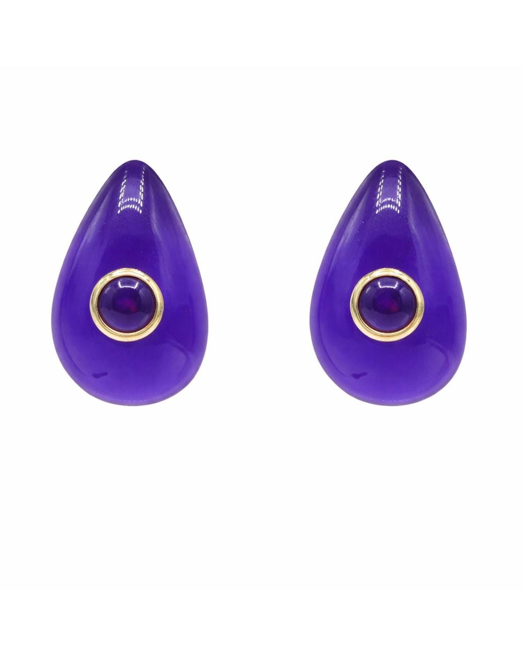 Michael Nash Jewelry Purple Rosamund Amethyst Resin Pierced Earrings