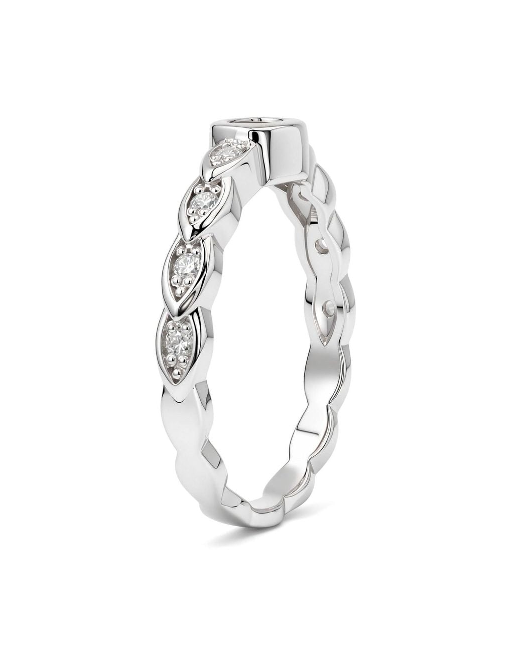 Kylie Harper Metallic Genuine Garnet & Diamond Band Ring