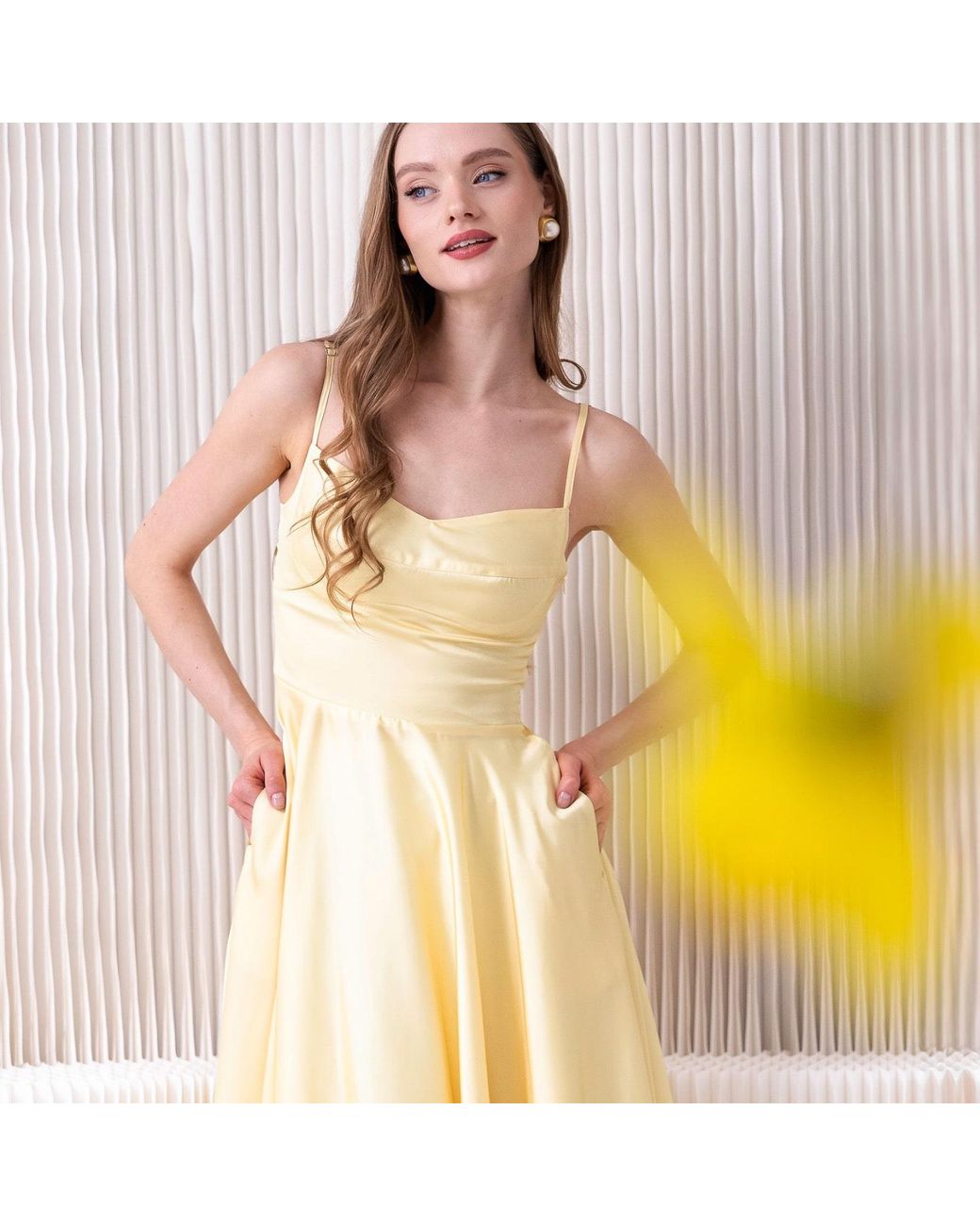 taylor bridesmaid dresses Clemmie Satin Bridesmaid Dress main image 1