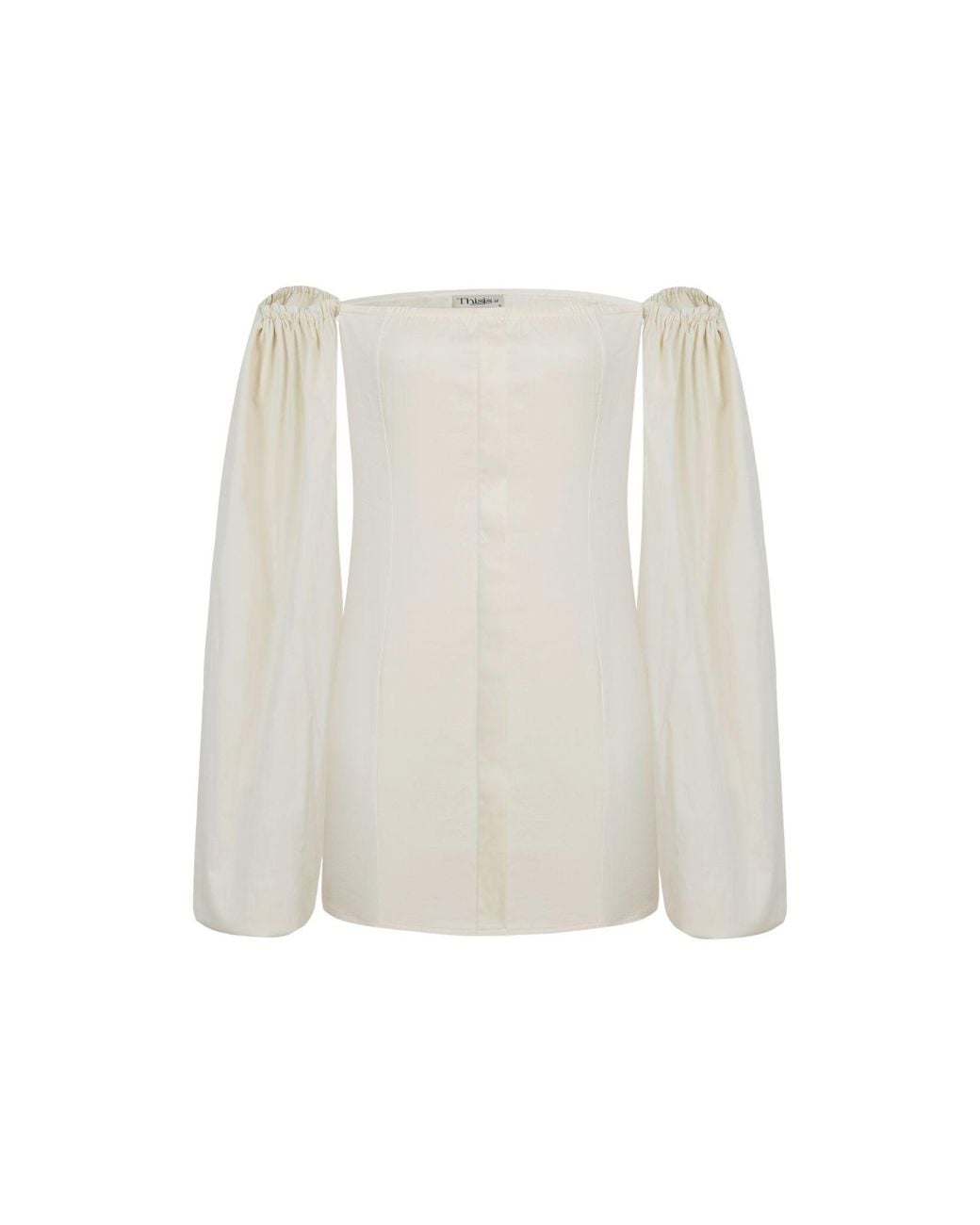 Thisisu Collection White Kaia Balloon Sleeve Mini Dress