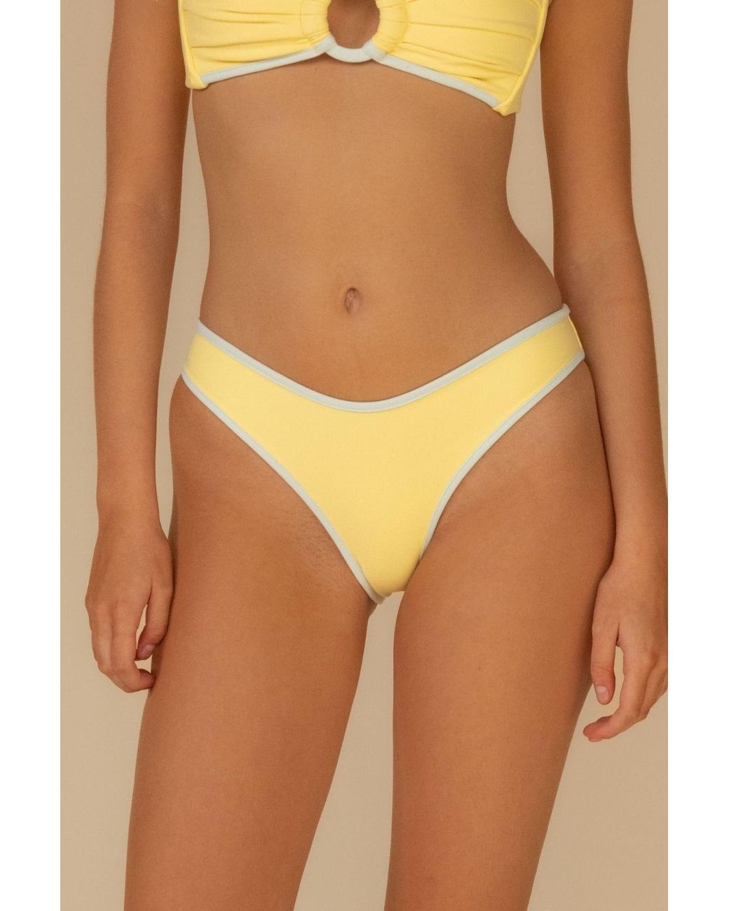 Montce Yellow Sunshine Binded Lulu Bikini Bottom