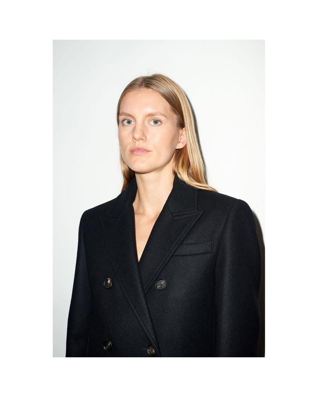 Hegarty London Black Double Breasted Cashmere And Wool Overcoat