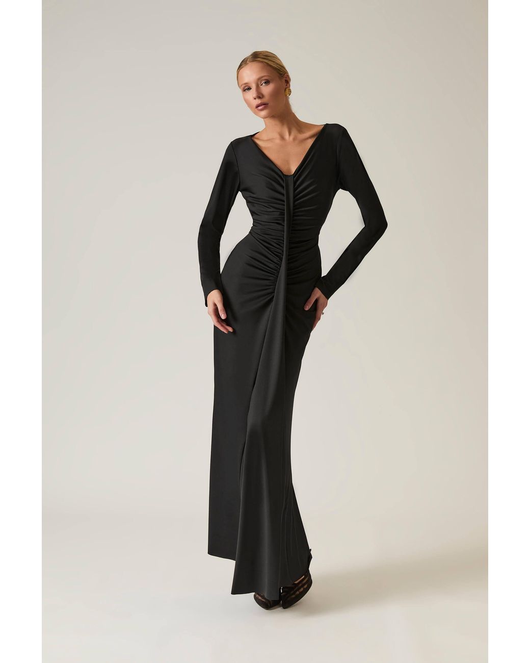 James Lakeland Black Sculpted Maxi Dress