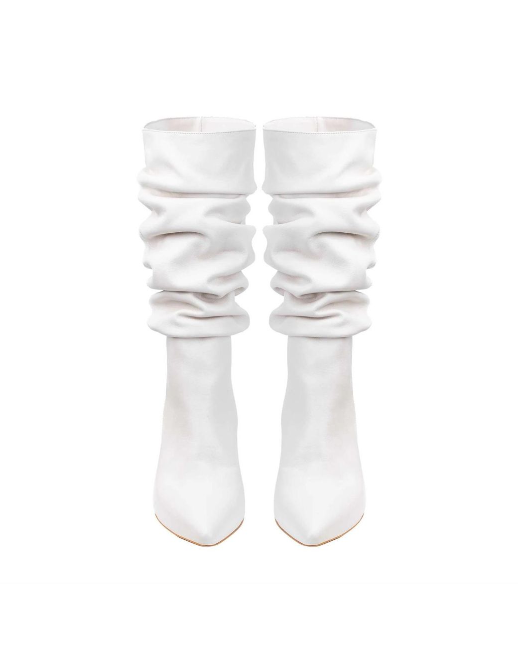 Ginissima White Butter Leather Eva Boots
