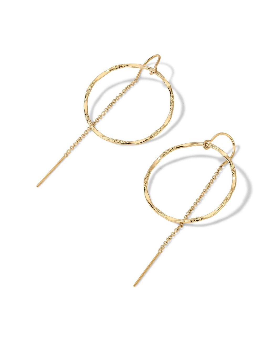 Heather Hawkins Jewelry Metallic Medium Filigree Hoop Threader Earrings