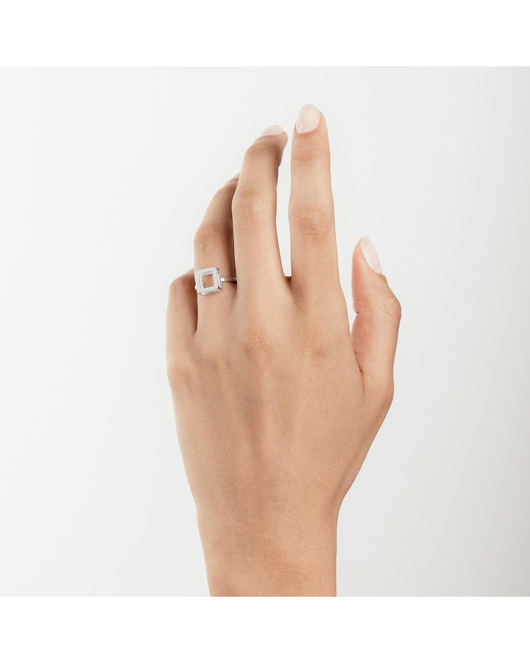 Sheida Farrokhi White Square Ring