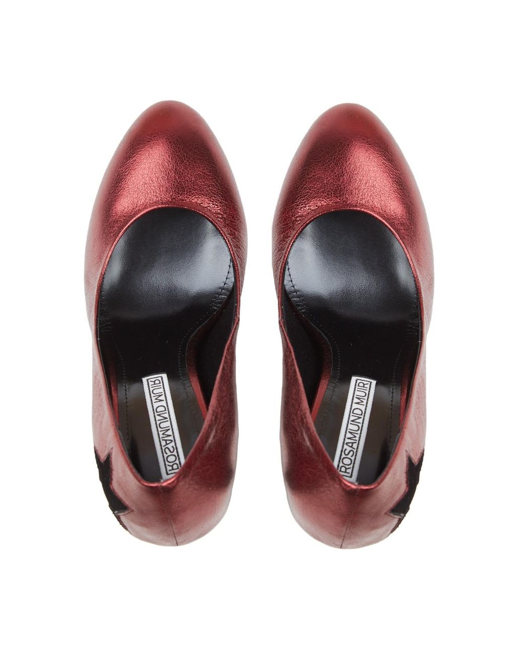 Rosamund Muir London Red India Metallic Burgundy With Star Heels