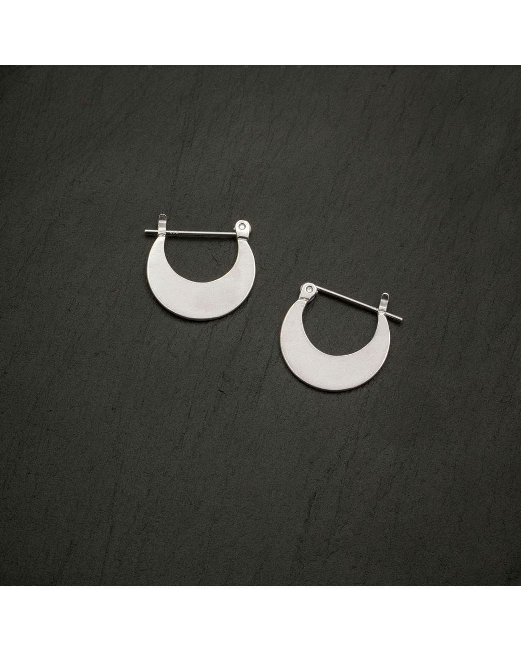 Zula Jewelry + Design Metallic Crescent Moon Huggie Earrings