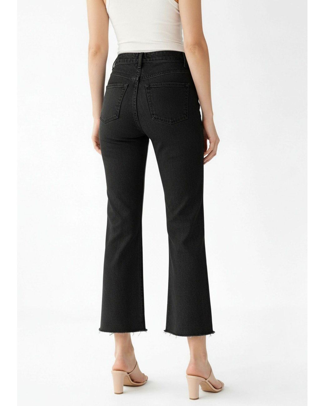 NOEND Black Queen High Rise Crop Wide Leg