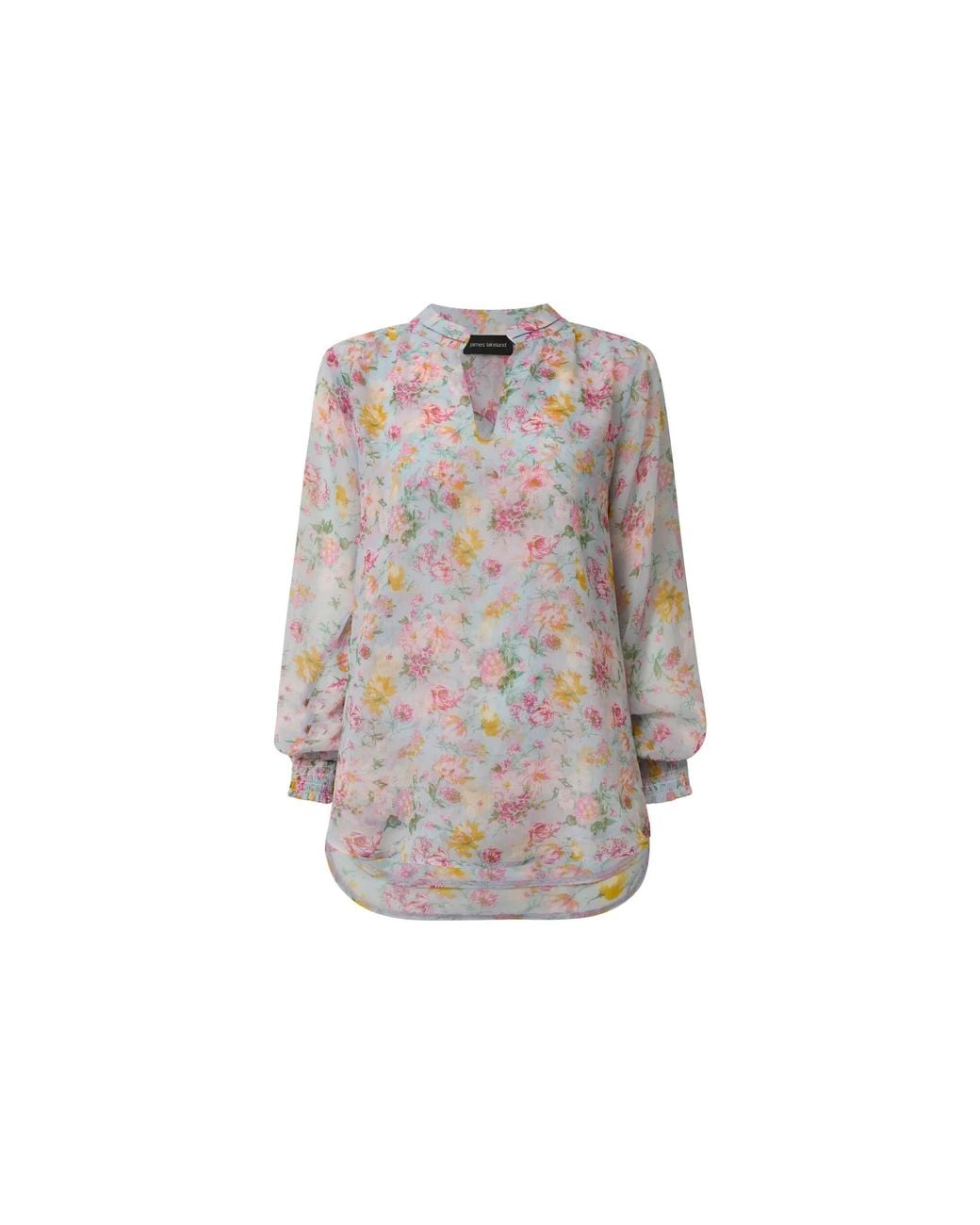 James Lakeland White Vintage Floral Print Blouse