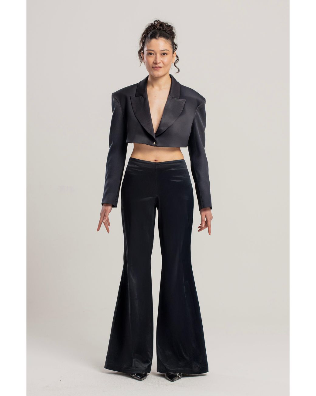 Pcfg Blue Shiny Woven Pant