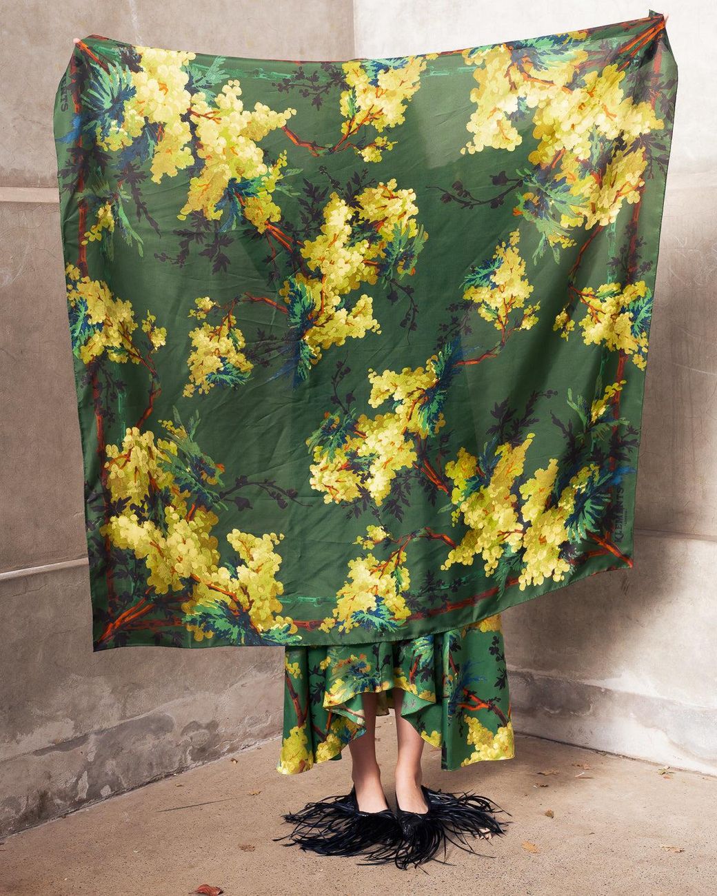 Klements Green Illuminated Acacia Giant Scarf