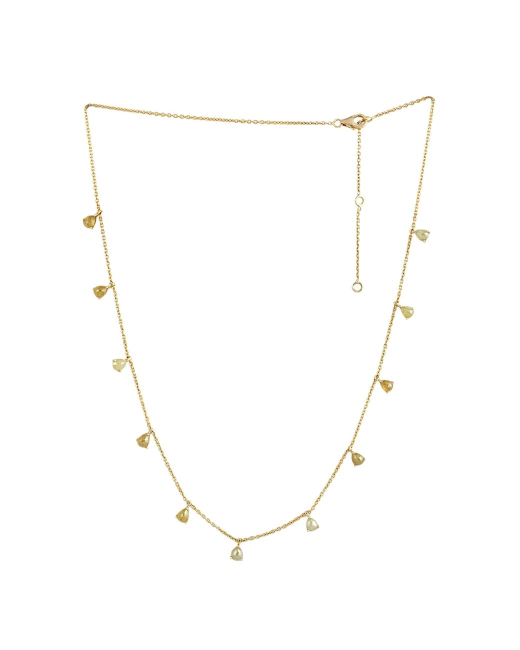 Artisan Metallic Ice Diamond Drop Station Necklace