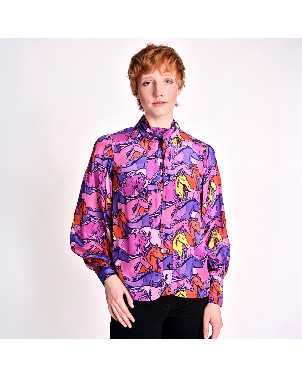 Any Old Iron Purple Runaway Necktie Shirt