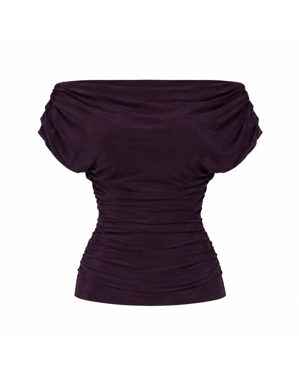 Atom Label Purple Carbon Bardot Occasion Top