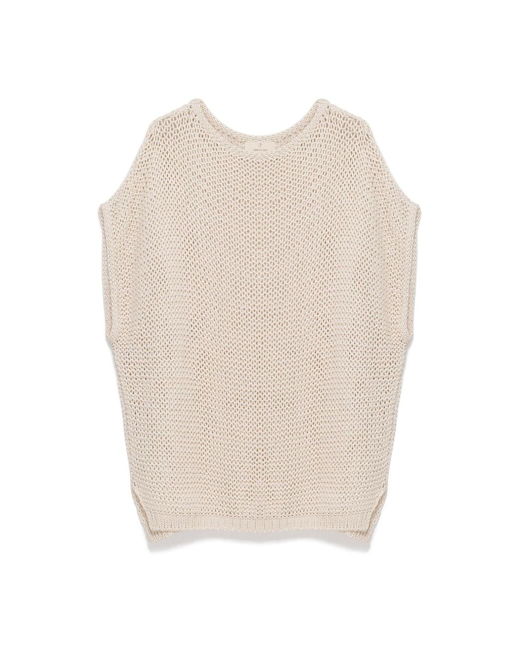 Peraluna Natural Neutrals Fiona Openwork Knit Tunic