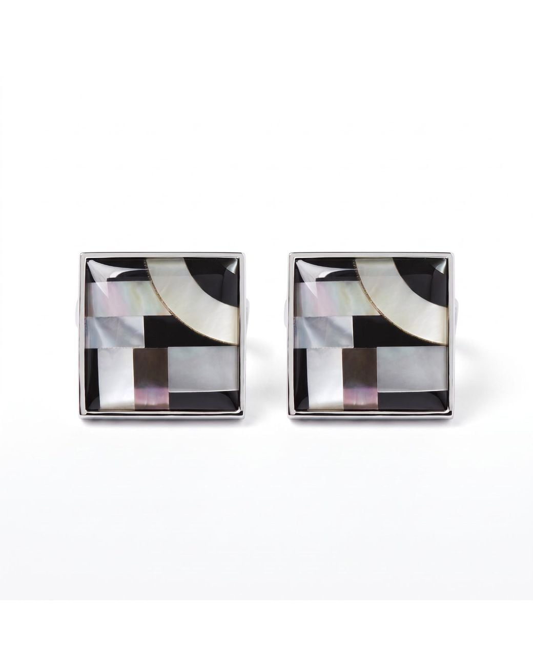 Simon Carter Metallic Bauhaus Lines Cufflink for men