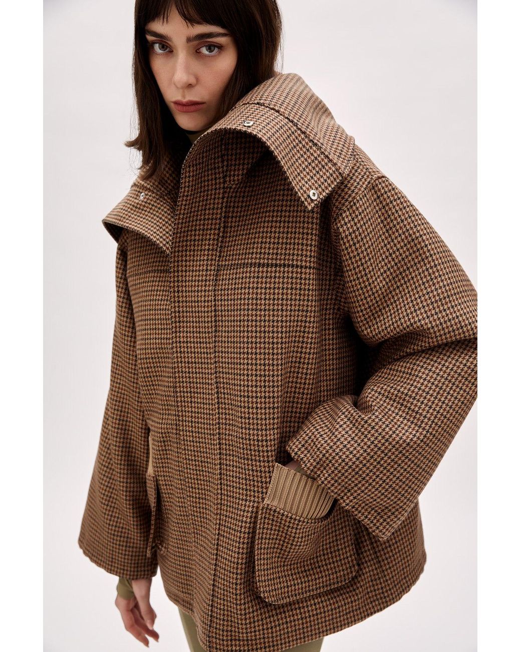Pcfg Brown Oversized Puffer Coat