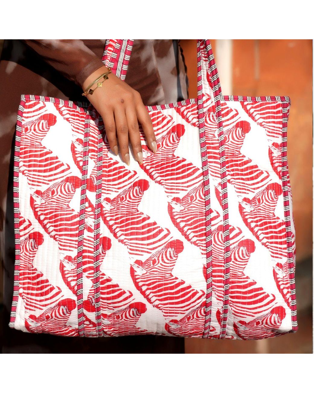 Conscious Yoga Collective Pink The Zebra Tote