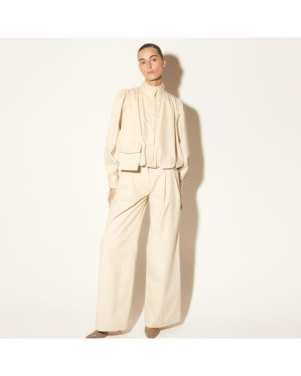 Herfetch Natural Neutrals Latte Wide Leg Pant Stone
