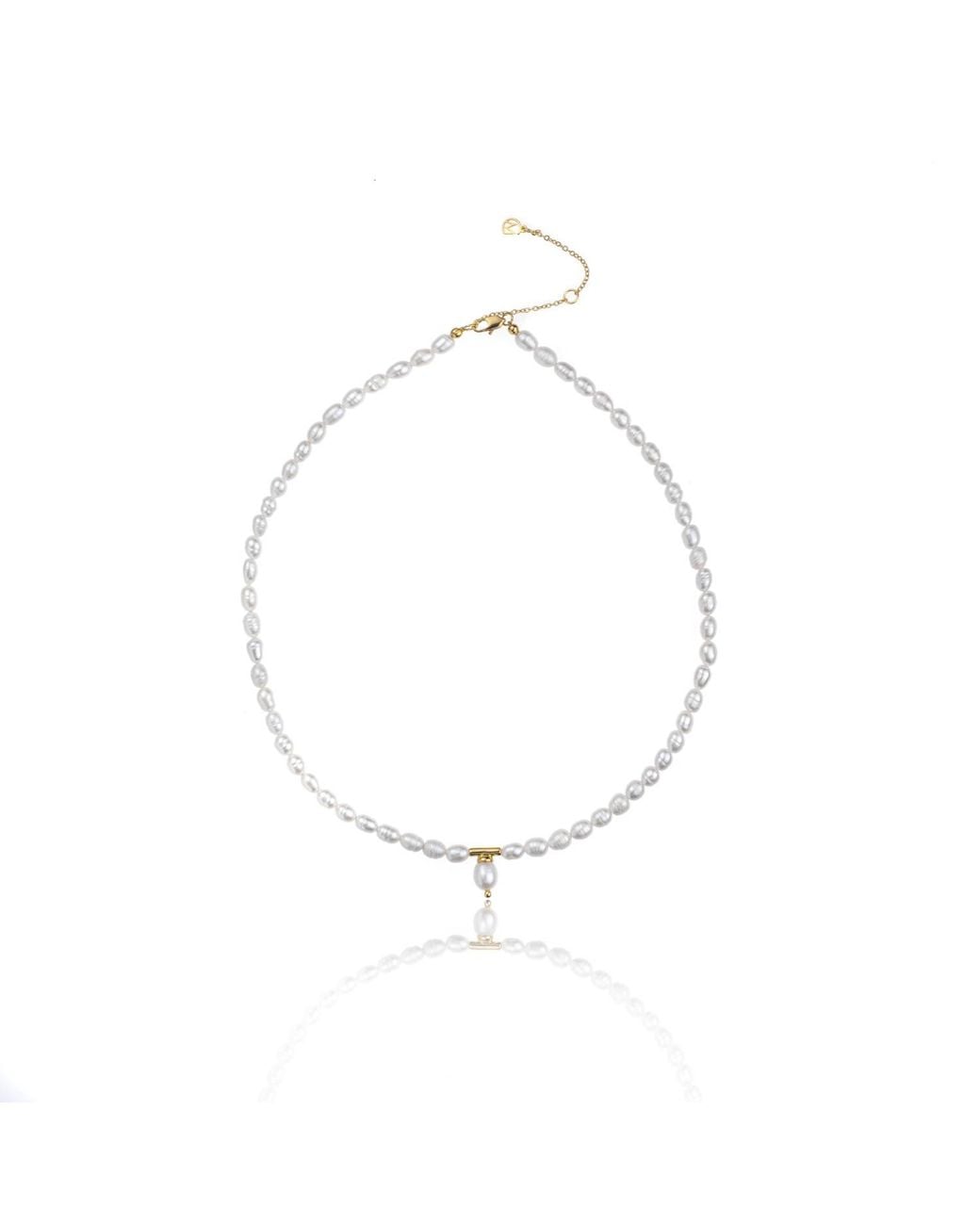 Miss Cecilia Metallic Mila Fresh Water Pearl Choker