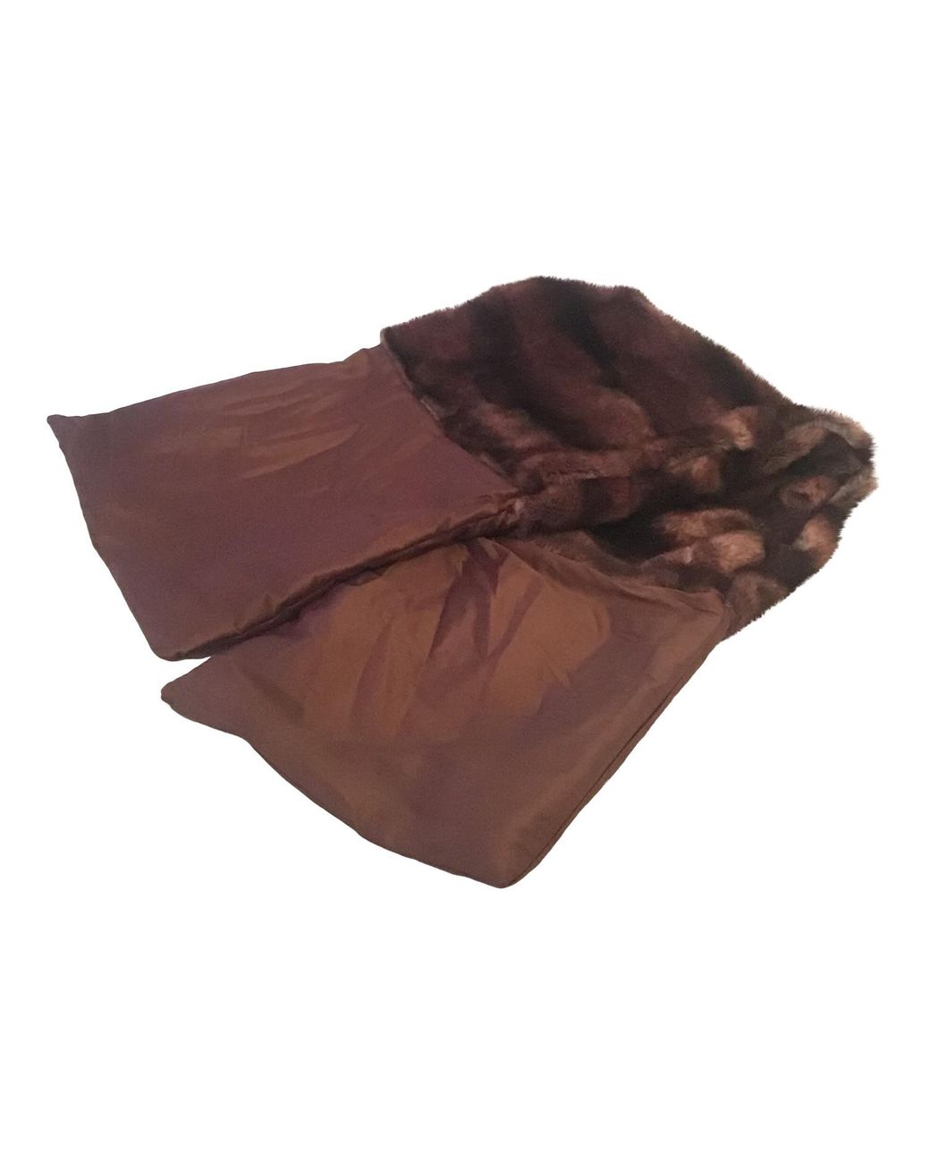 Romer Millinery Brown Twisturban Turban Faux Fur & Chocolate Silk Shantung